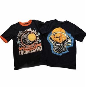 Children’s Place Navy Blue Orange Ringer Basketball Shirts 7/8
